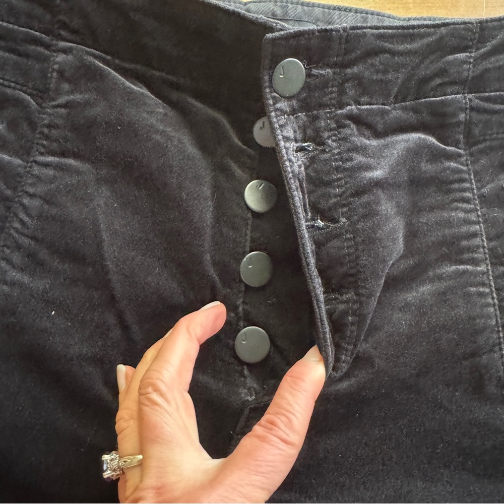 J. Brand Natasha sky high skinny black velvet jeans size 26 NWT, button fly - Picture 5 of 16
